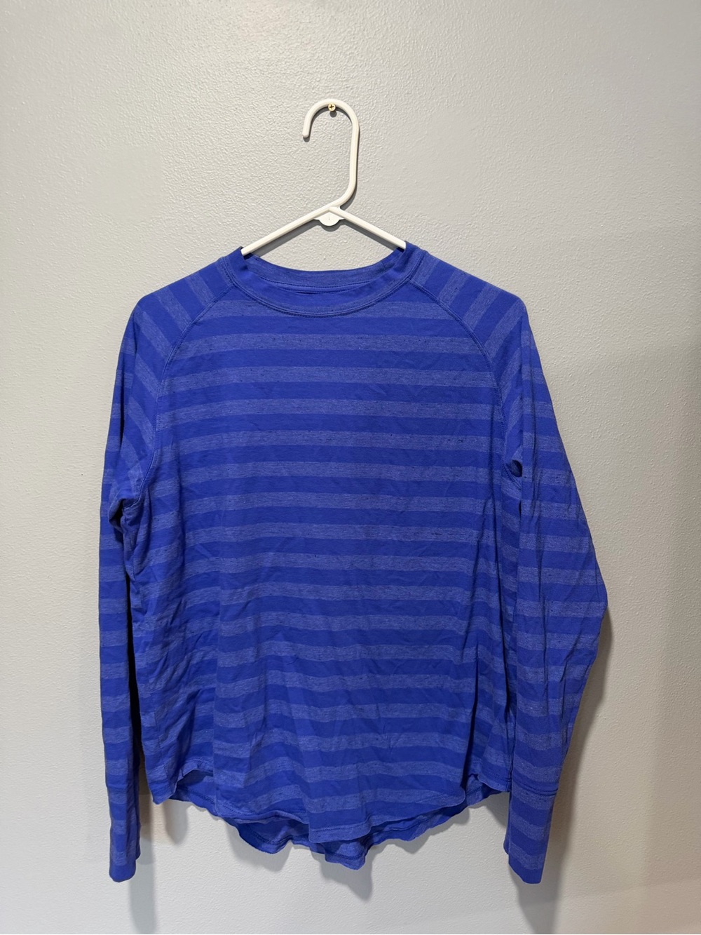 Zella Blue Striped Long-Sleeve Tee